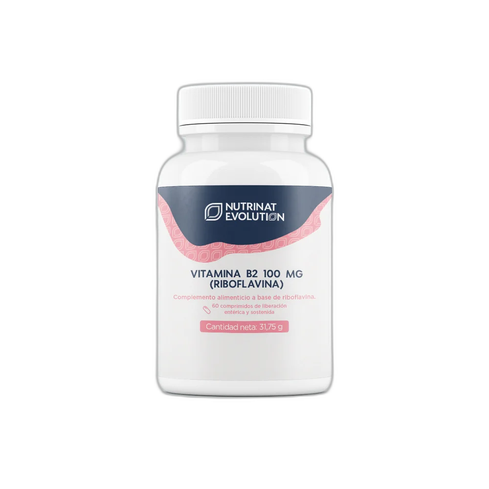 [8437010204210] Vitamina B2 100 Mg (Riboflavina) - 60 comprimidos - Nutrinat Evolution