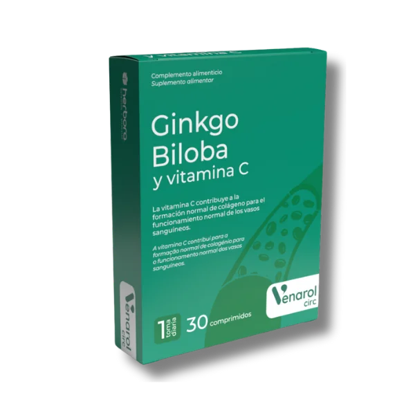 [8426494212026] Ginkgo biloba y vitamina C - 30 comprimidos - Herbora